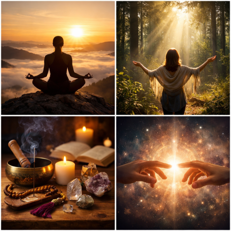 Spiritualität bedeutet, bewusst in Verbindung zu leben: mit dir selbst, mit anderen und mit etwas Größerem als dir. Das kann Natur, Leben, Sinn, Gott oder einfach Tiefe sein