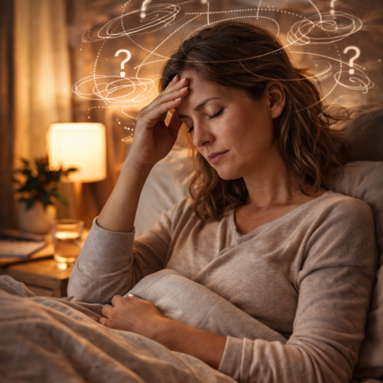 Warum kreisen Gedanken abends? 3 Ursachen und 9 Sofort-Tipps zum Einschlafen